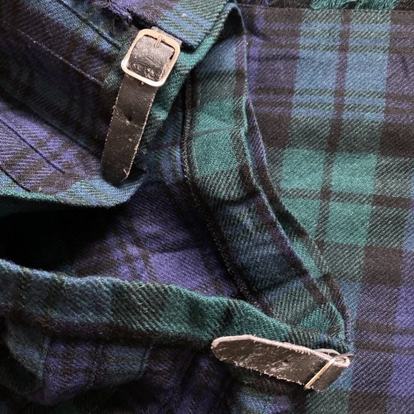 Vintage Pitlochy Knitwear Pure Wool Green Tartan Skirt - Picture 5 of 8